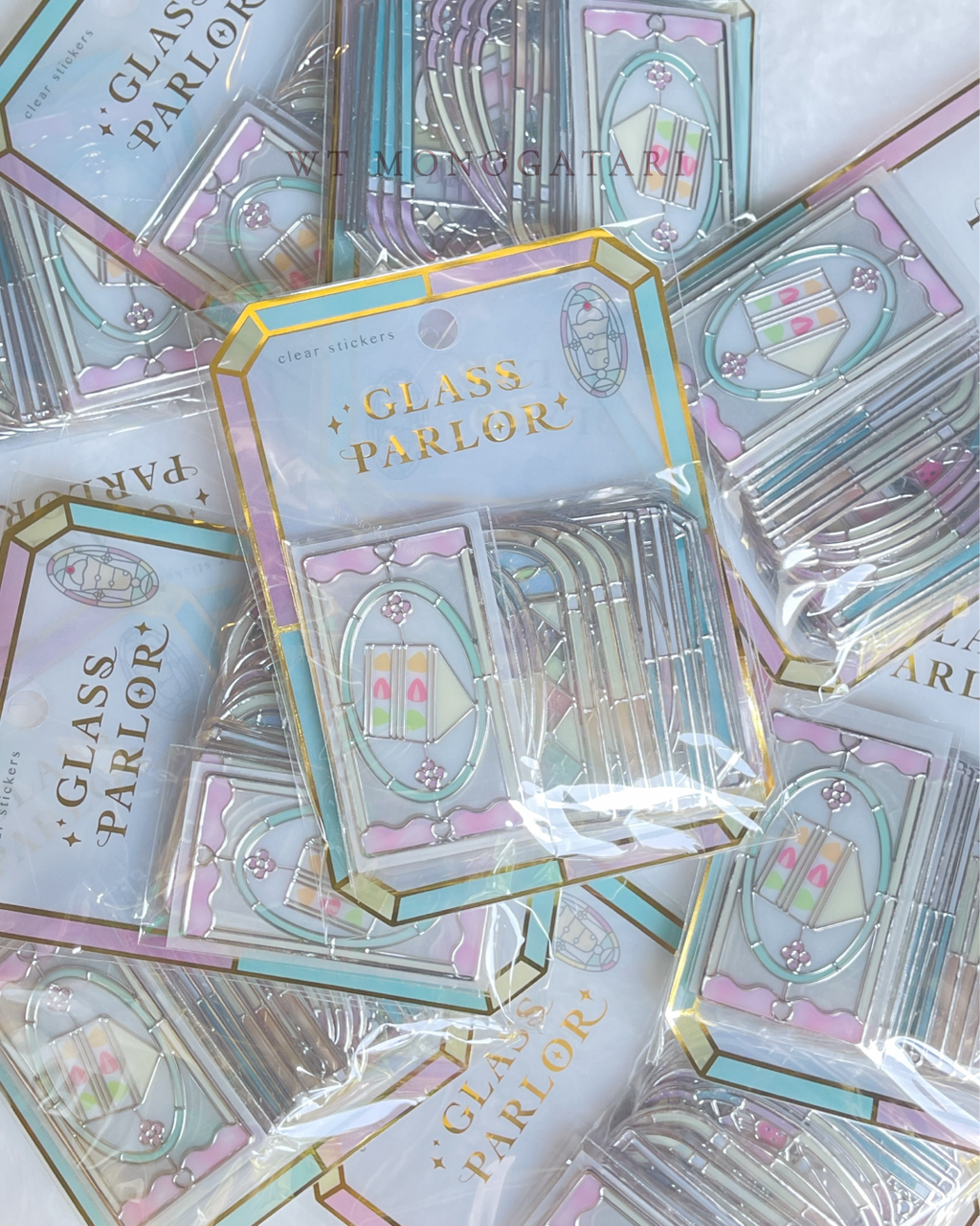 喫茶店甜品彩繪玻璃貼紙
