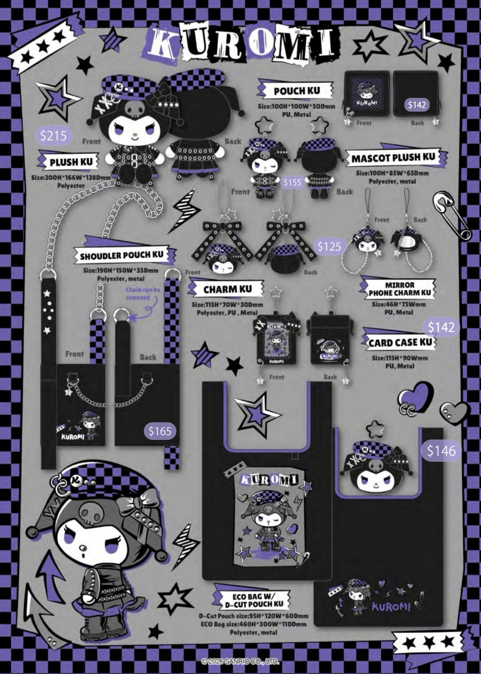 SANRIO | PUNK KUROMI SERIES
